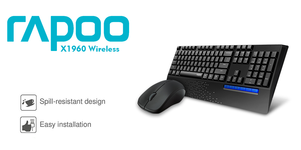 Rapoo X1960 Wireless Optical Keyboard & Mouse 