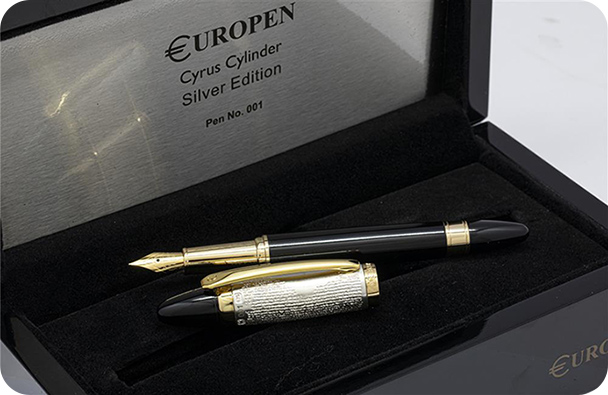 Europen CYRUS CYLINDER SILVER EDITION Fountain Pen