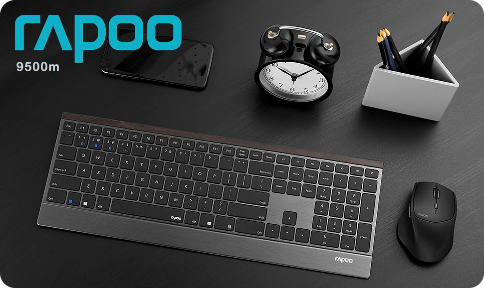 Rapoo 9500M Multi-mode Wireless Keyboard and Mouse