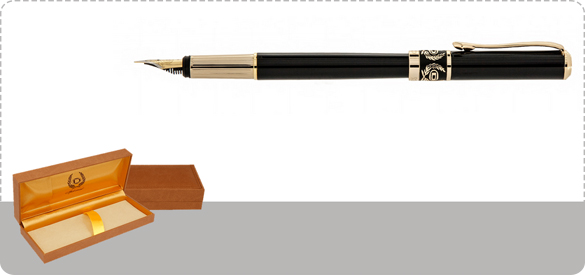 Iplomat Schmidts Black Design Fountain Pen