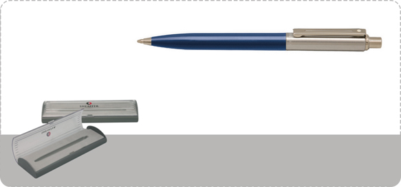 Sheaffer SENTINEL Navy blue Clip Steel Tone Trim Pen