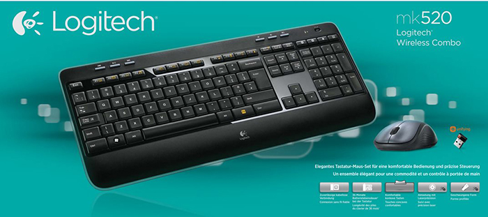 Logitech MK520 Keyboard and Mouse with Persian Letters