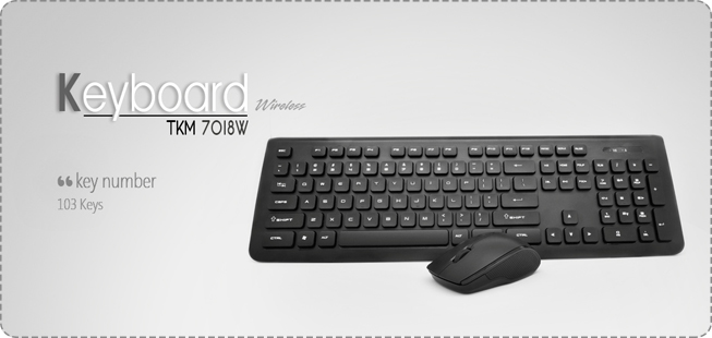 TSCO TKM 7018w Wireless Keyboard and Mouse