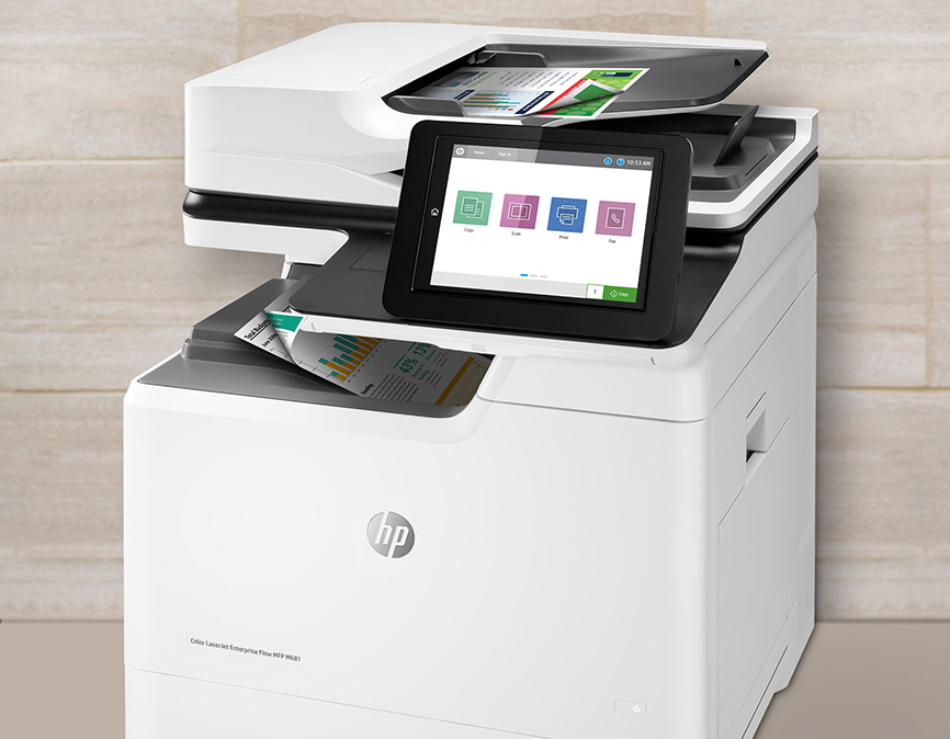 HP M681f Color LaserJet Enterprise Flow Multifunction Printer